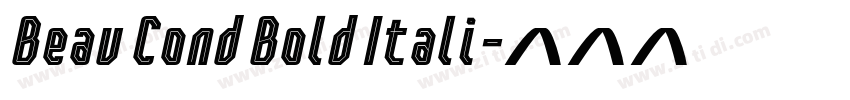 Beau Cond Bold Itali字体转换
